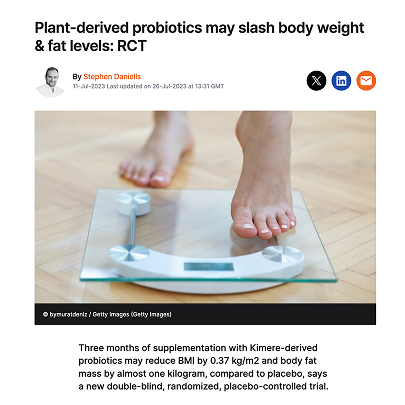 Plant-derived probiotics may slash body weight & fat levels: RCT