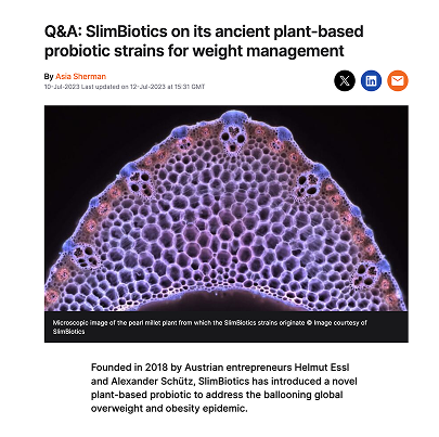 SlimBiotics on its ancient plant-based probiotic strains for weight managementOpens in new window
