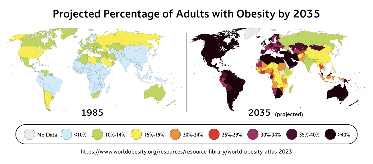 global obesity prediction map